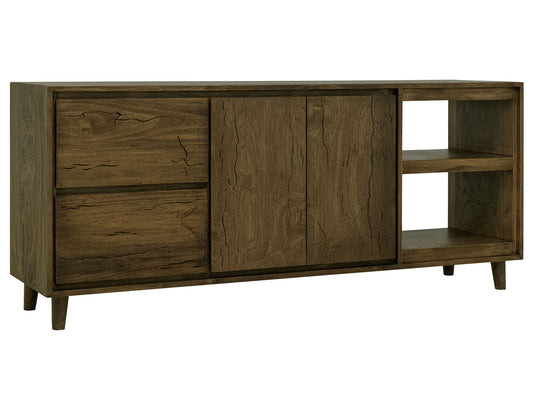 Savia - 3 Drawer & 2 Door TV Stand - Brown
