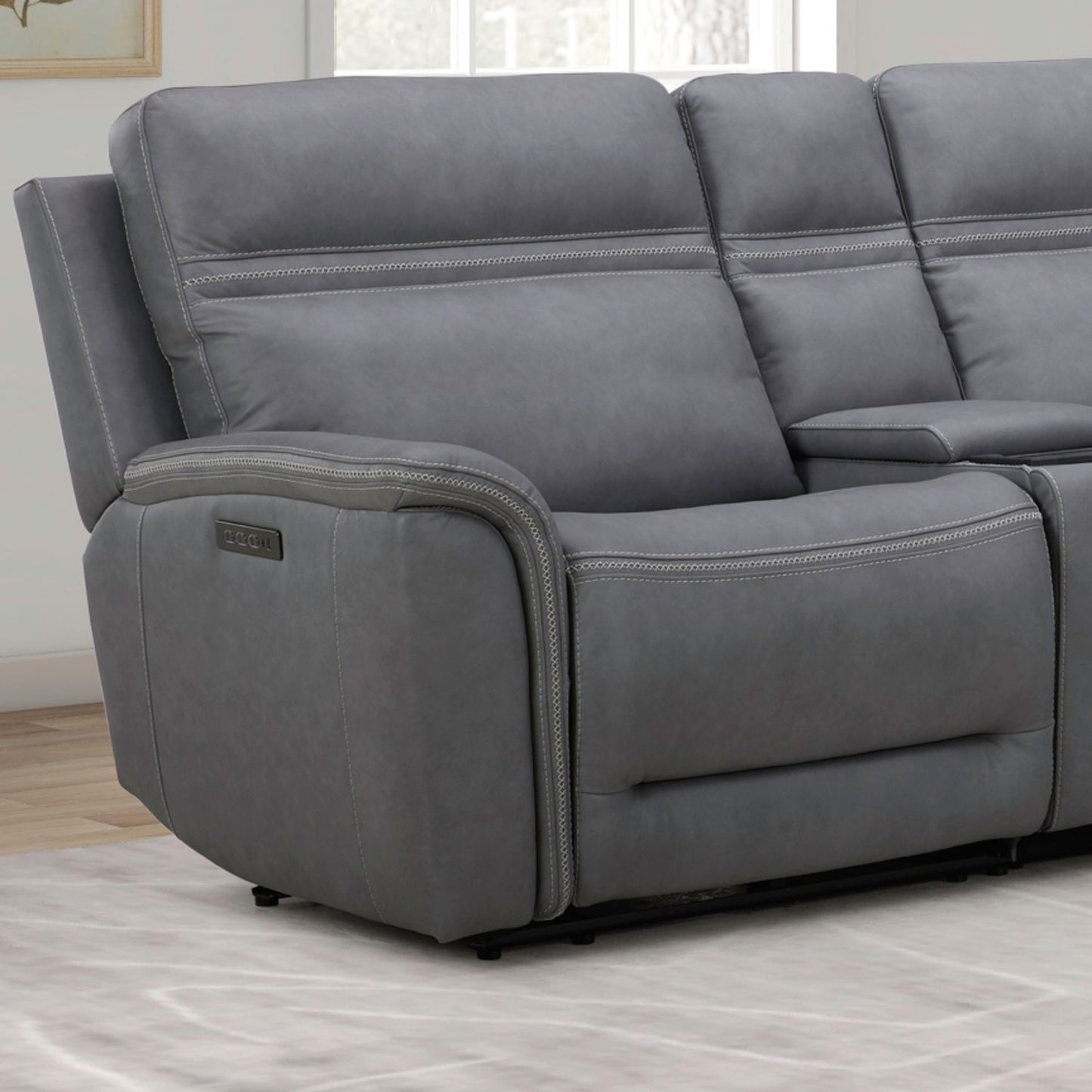 Cooper - L Arm Recliner P3 & ZG - Blue Gray - Gray