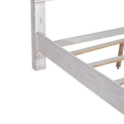 River Place - California King Panel Bed Rails - Riverstone White & Tobacco