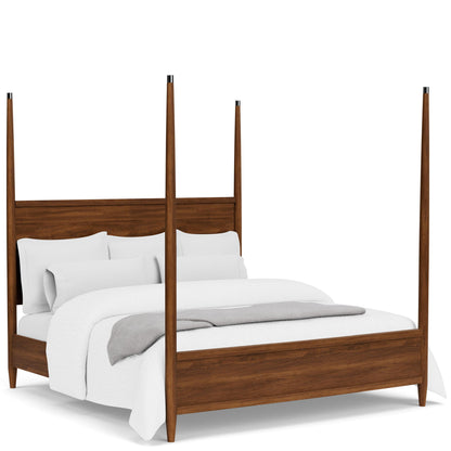 Elsie - Queen Poster Headboard and Footboard - Dark Brown