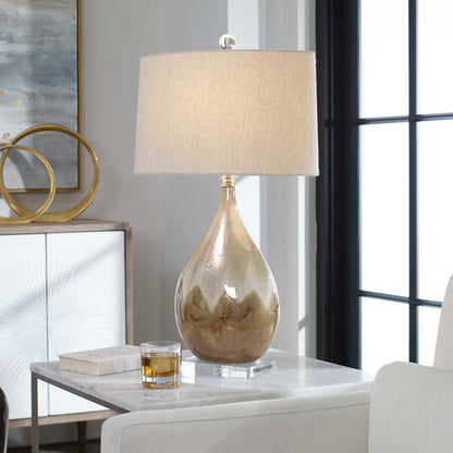 Flavian - Glazed Ceramic Lamp - Light Brown