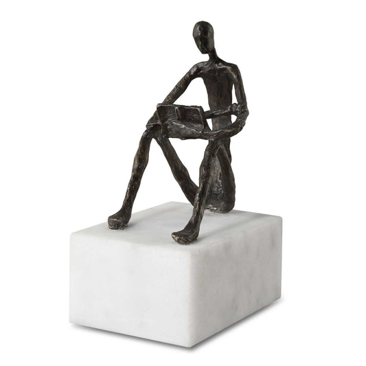 Sit Back Relax And Read - Iron Sculpture