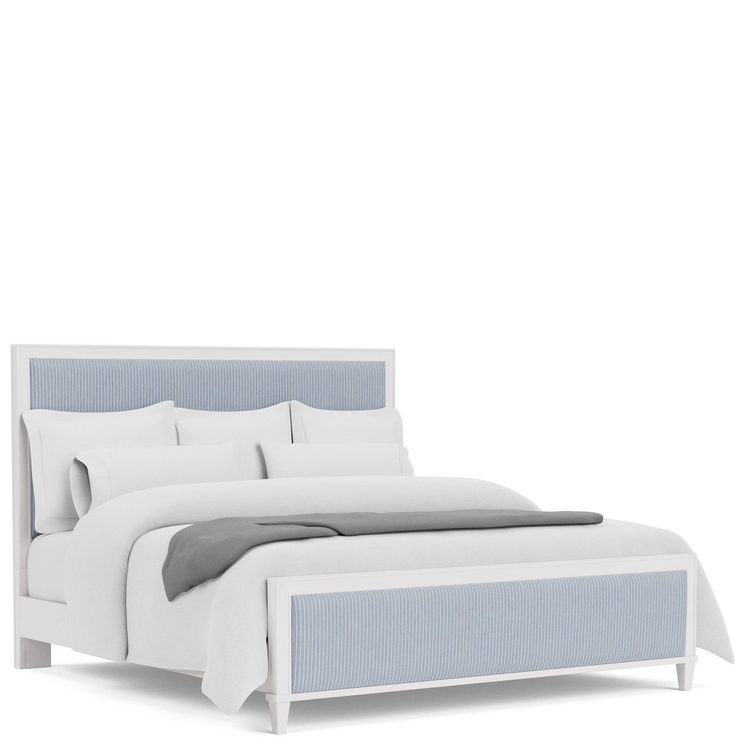 Rosalie - Queen Upholstered Headboard - Blue / White