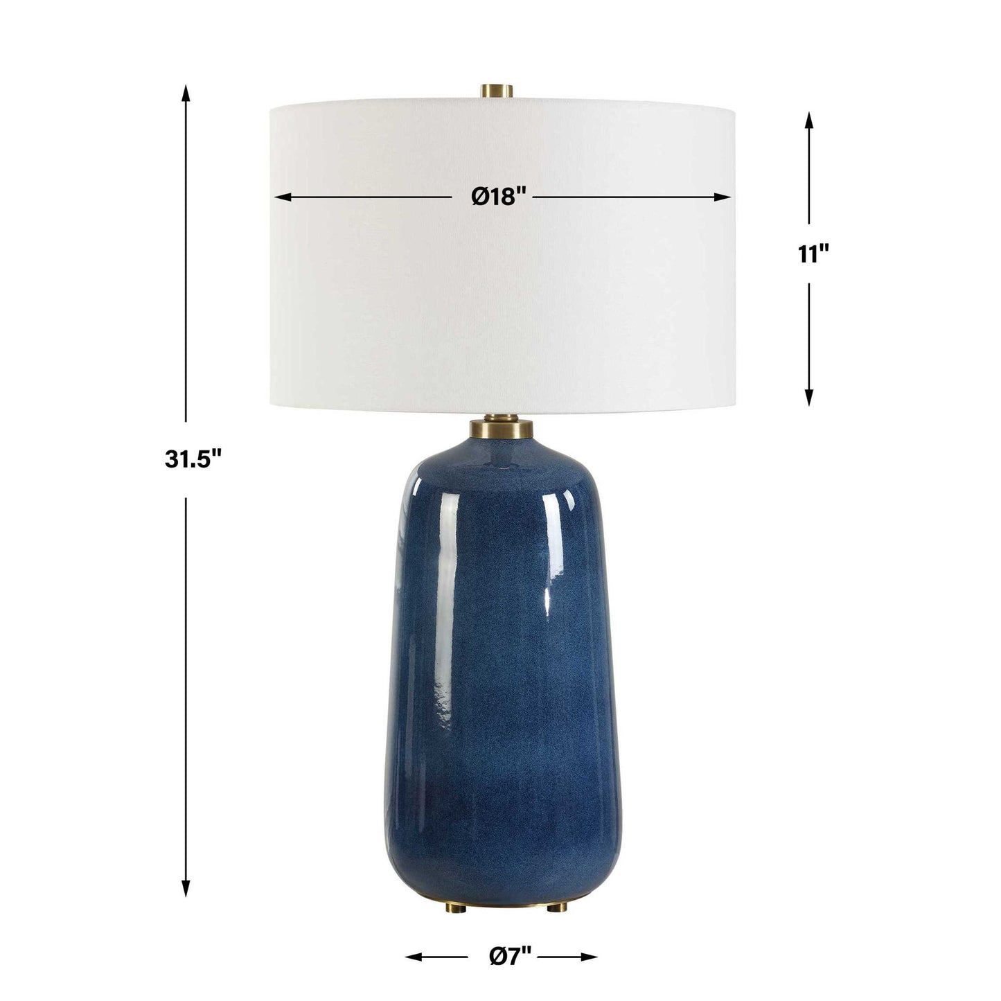 Brae - Glaze Table Lamp - Blue