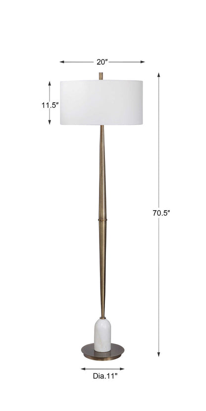 Minette - Mid-Century Floor Lamp - Gold