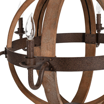 Tarsus - Iron Round Chandelier - Bronze