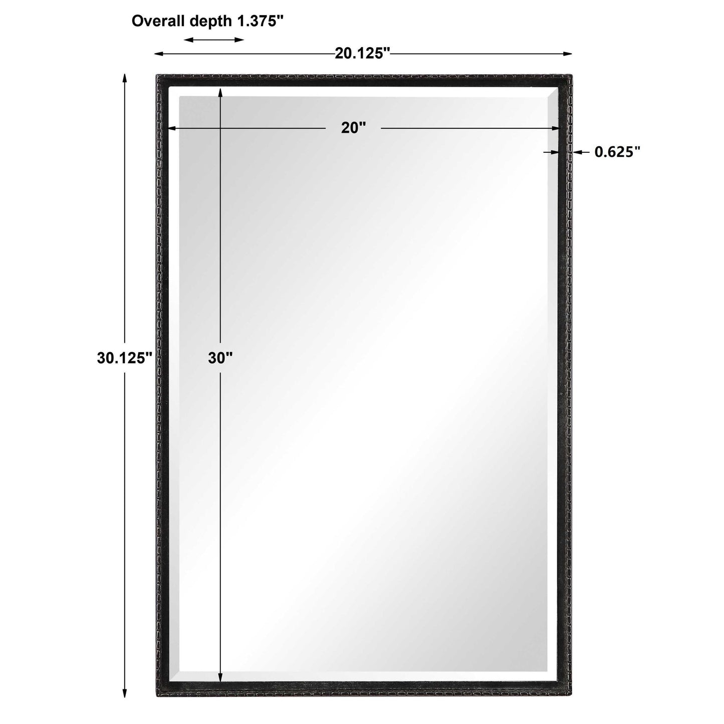 Callan - Iron Vanity Mirror - Black