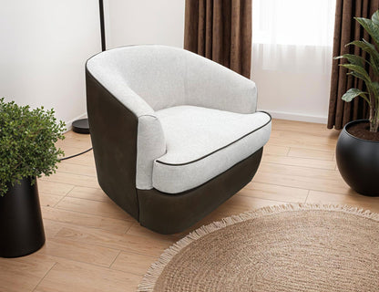 Tumbi - Armchair - Ivory / Brown