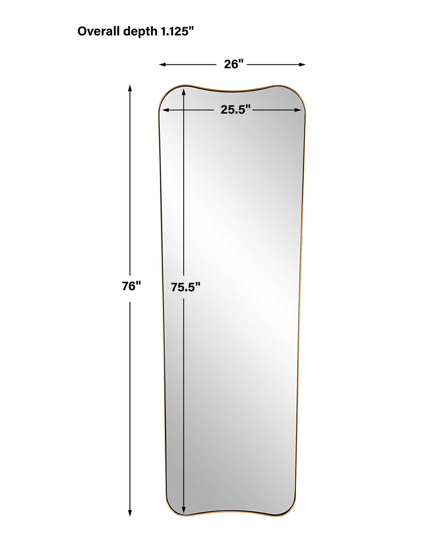 Belvoir - Large Mirror - Antique Brass