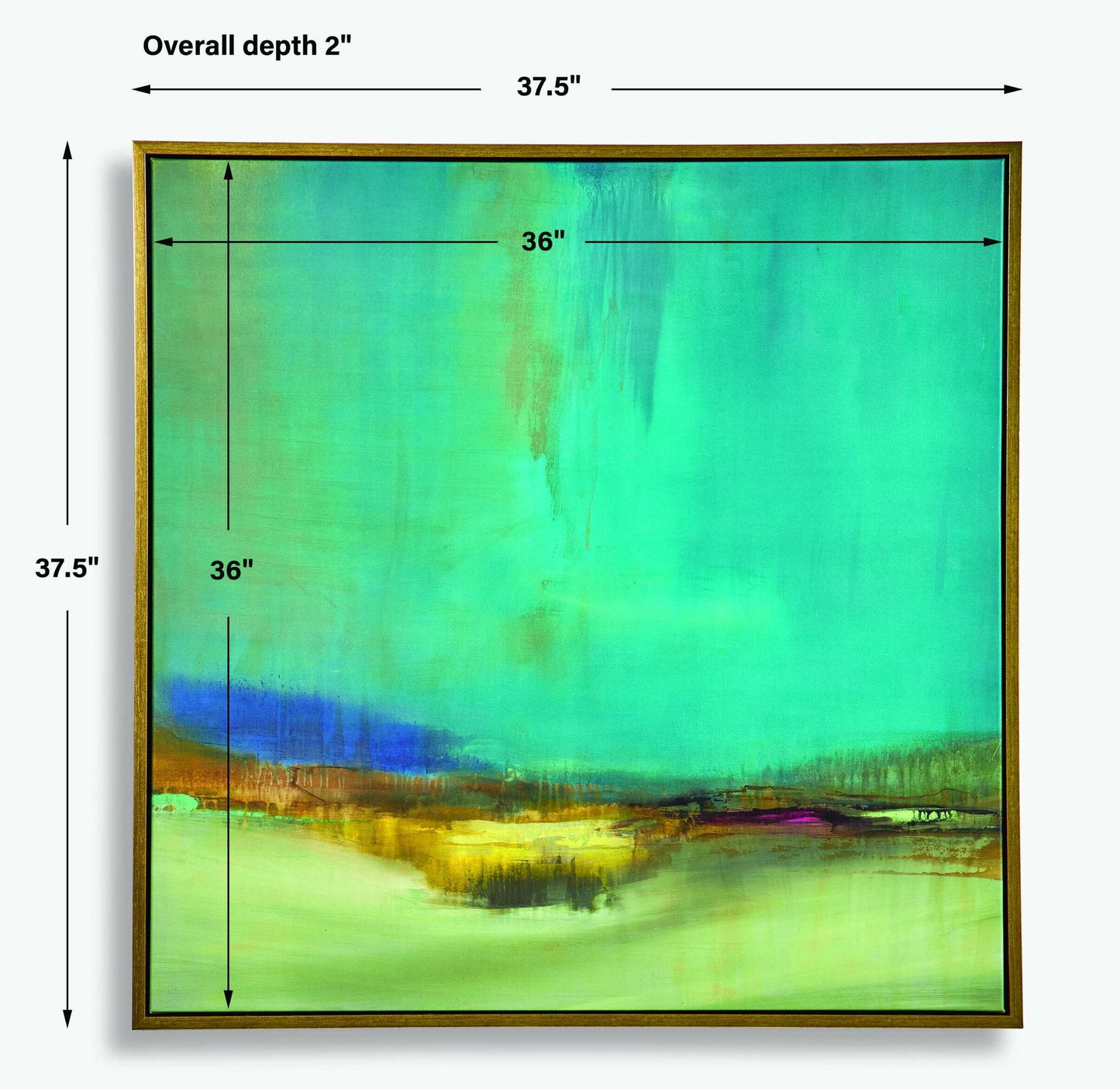 Bowery Framed Canvas Art - Light Blue