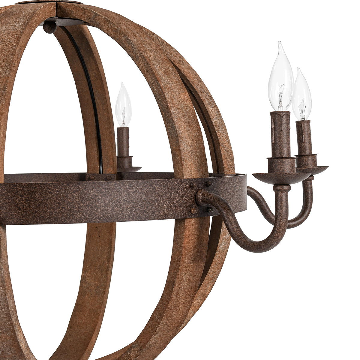 Tarsus - Iron Round Chandelier - Bronze