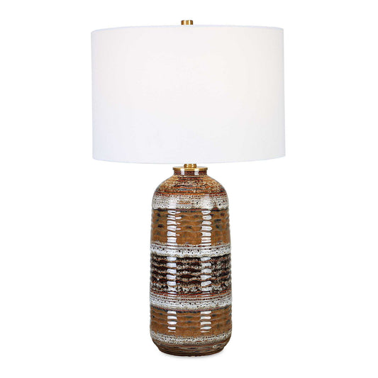 Roan - Artisian Table Lamp - Dark Brown