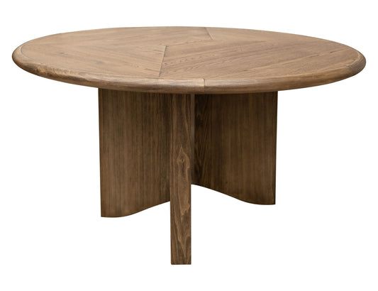 Novus Lodge - Round Table Base - Walnut Brown