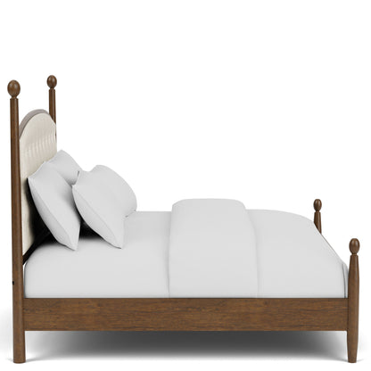 Calhoun - Queen Upholstered Headboard - Whiskey Oak