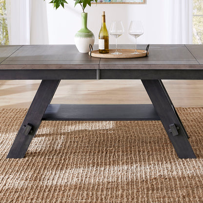 Lawson - Pedestal Table Base - Slate / Weathered Gray