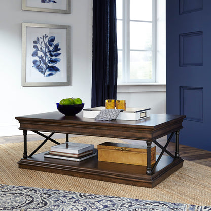 Tribeca - Rectangular Cocktail Table - Cordovian Brown