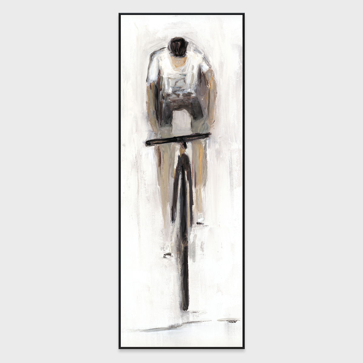 Dane - 30" x 80" Painting Art by Buddy Whitlock - White / Gray