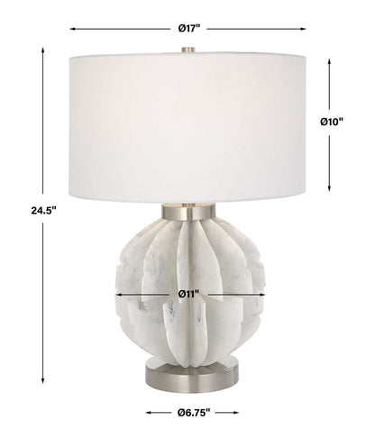 Repetition - Marble Table Lamp - White