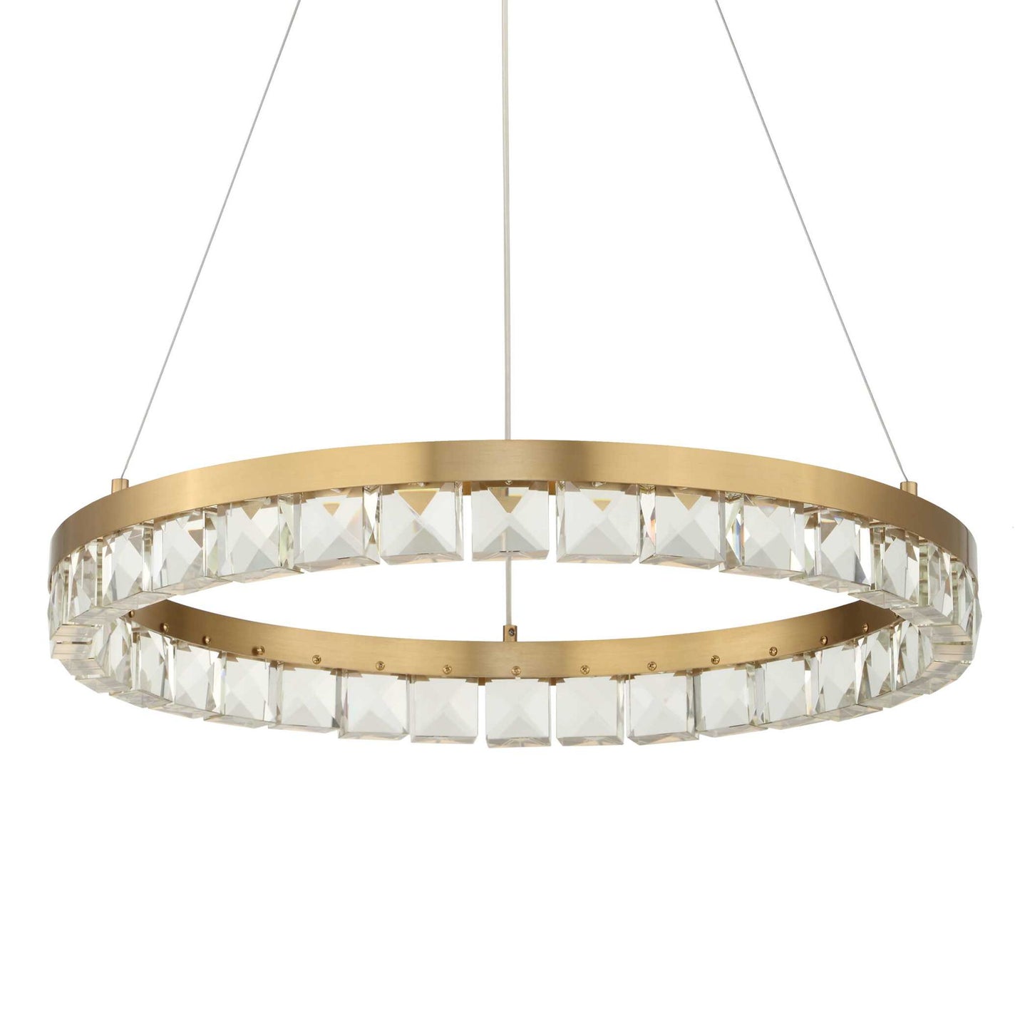 Segovia - Round Crystal LED Chandelier - Gold