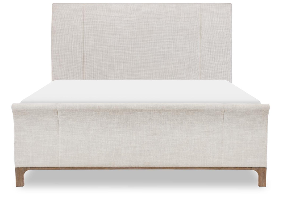 Harmony - Queen Upholstered Sleigh Footboard - Ovation Tweed / Prelude Frost