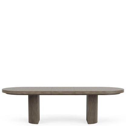 Sariel - Double Pedestal Dining Table Top - Dark Brown