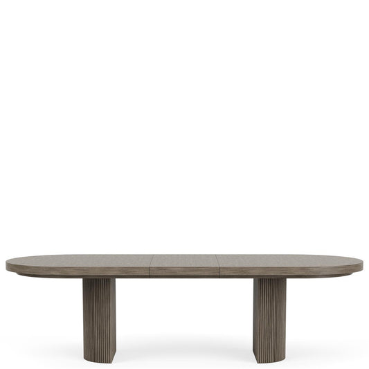 Sariel - Double Pedestal Dining Table Top - Dark Brown