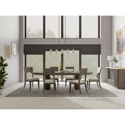 Sariel - Double Pedestal Dining Table Top - Dark Brown