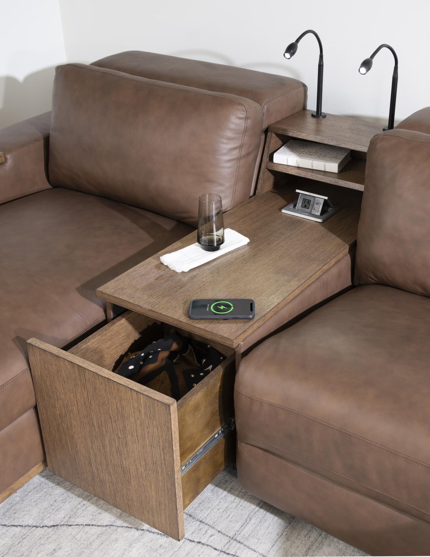 Solana - Wood Console - Warm Oak
