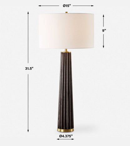Forage - Dark Scalloped Table Lamp