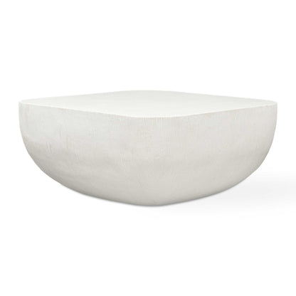 Alma - Concrete Outdoor Coffee Table - White