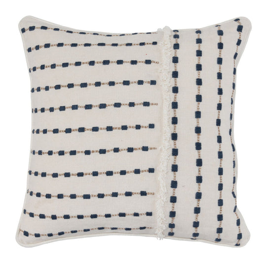 Nomadic Elegance - Katia Pillow - Ivory / Navy