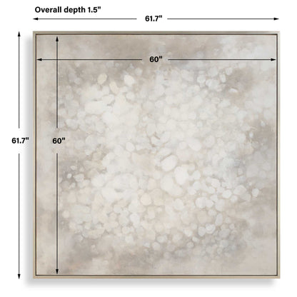 Out Of Focus - Framed Abstract Art - Gold / Gray / White / Woodtone