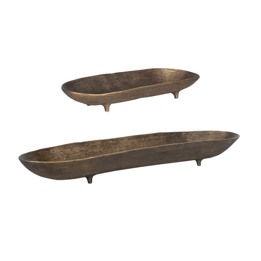 Stratum - Oval Bowls (Set of 2) - Brass