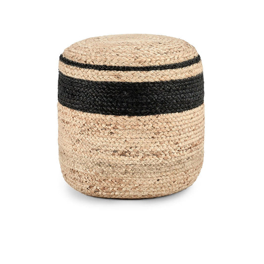 Poufs - Faro Jute Pouf - Natural / Black