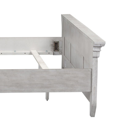 Heartland - King Panel Footboard - Antique White / Tobacco Tops