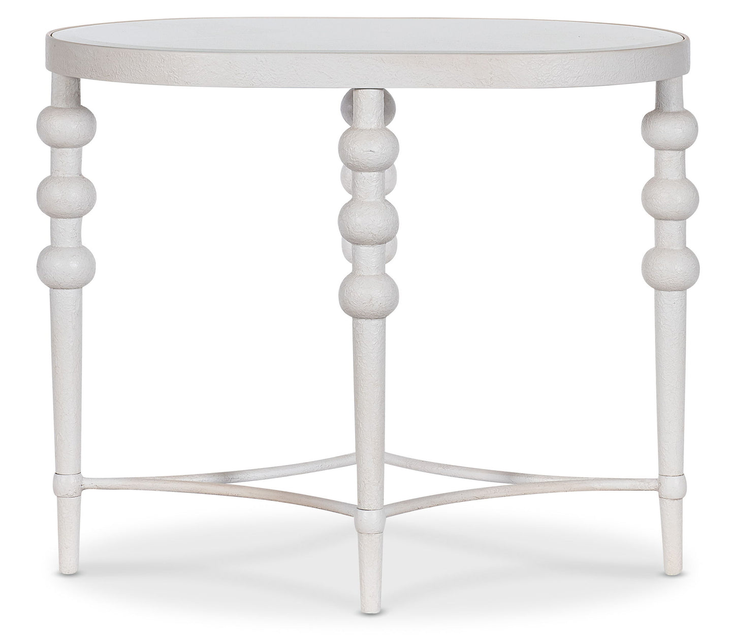 Melange - On The Bright Side Oval End Table - White