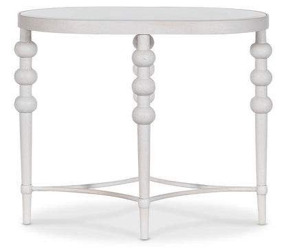 Melange - On The Bright Side Oval End Table - White