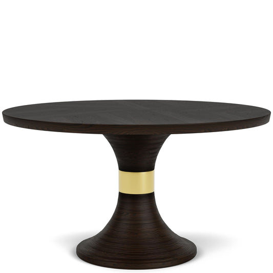 Lydia - Round Dining Table Base - Dark Brown