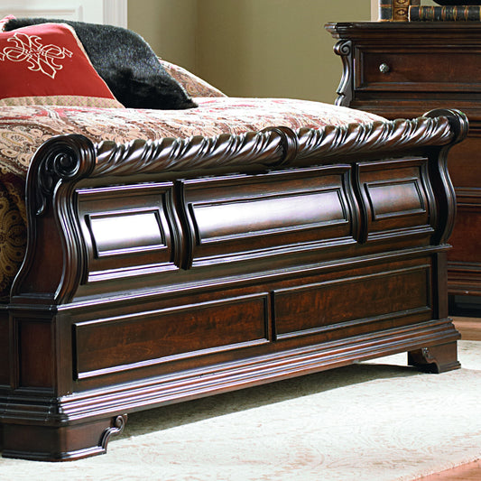 Arbor Place - Queen Sleigh Footboard - Dark Brown