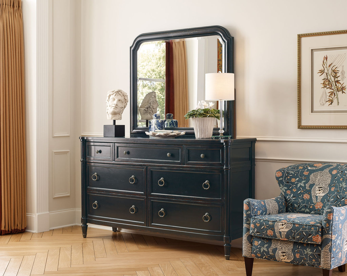 Charleston - Mirror - Black
