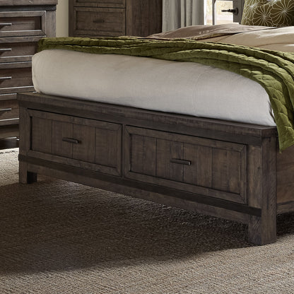 Thornwood Hills - King Storage Footboard - Dark Brown