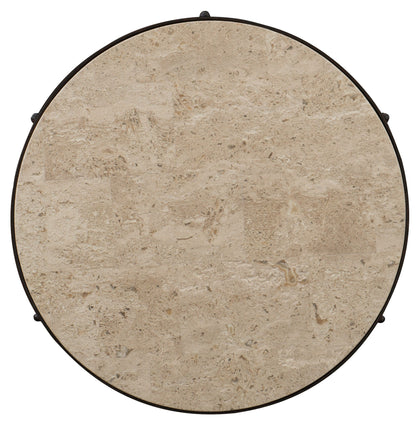 Hill Country - Luckenbach Metal And Stone End Table