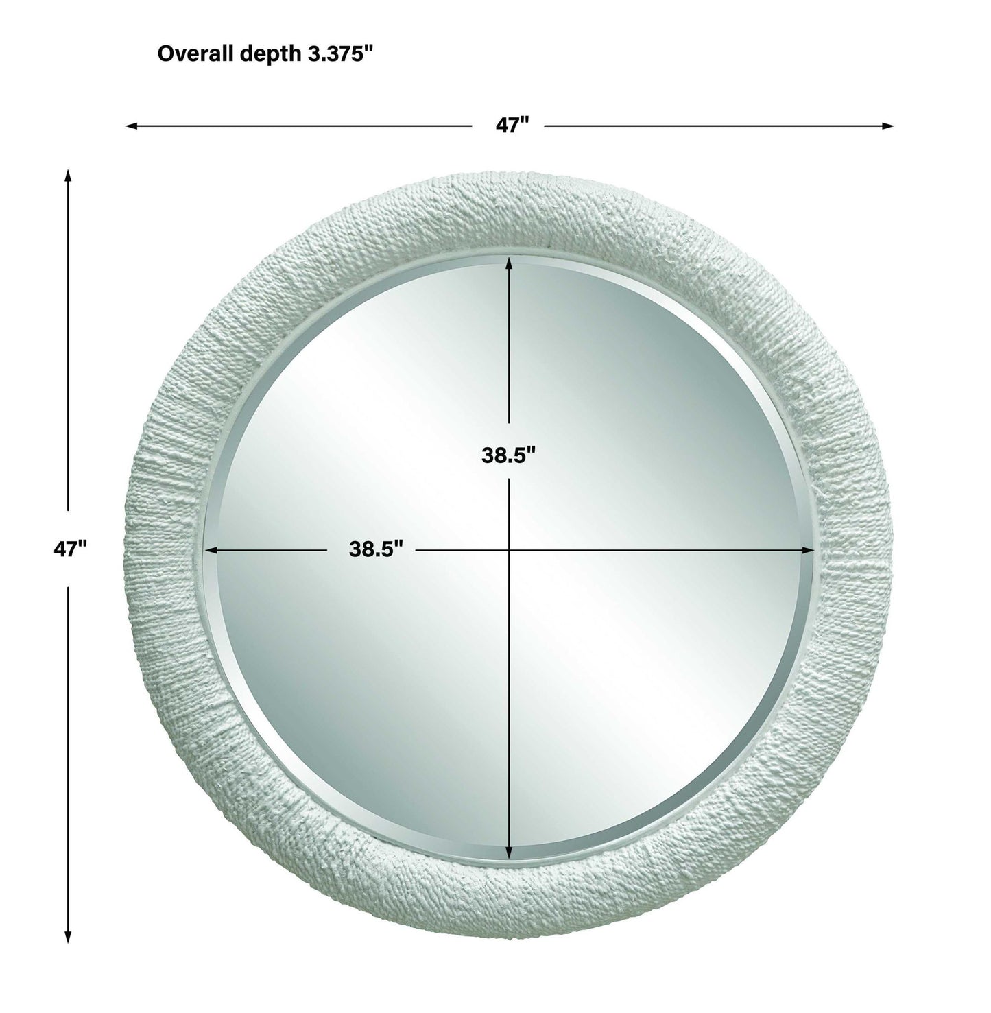 Mariner - Round Mirror - White