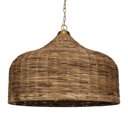 Tauranga - Seagrass 5 Light Pendant - Light Brown