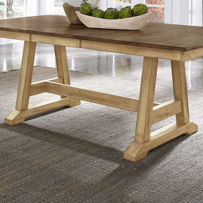 Lindsey Farm - Trestle Table Base - Natural & Brown