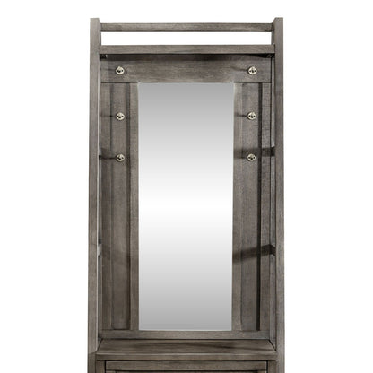 Modern Farmhouse - Hall Tree Top - Dusty Charcoal