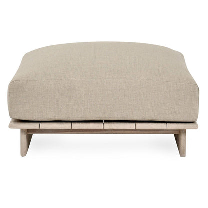 Livia - Teak Outdoor Ottoman - Taupe