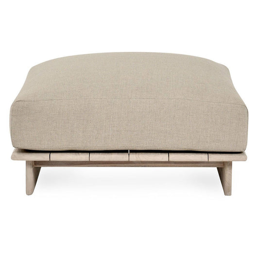 Livia - Teak Outdoor Ottoman - Taupe