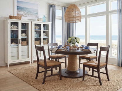 Reflections - Round Dining Table Base - Dark Roast