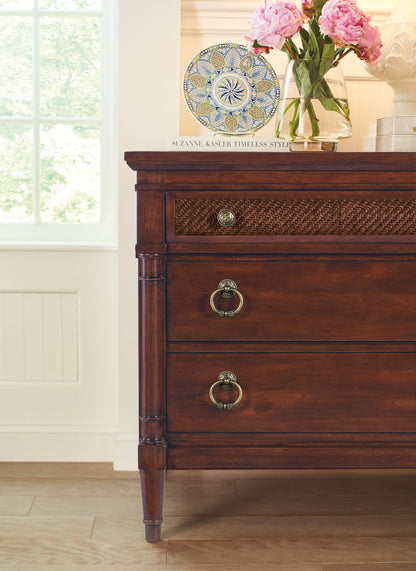 Charleston - Three-Drawer Metal Nightstand - Dark Brown